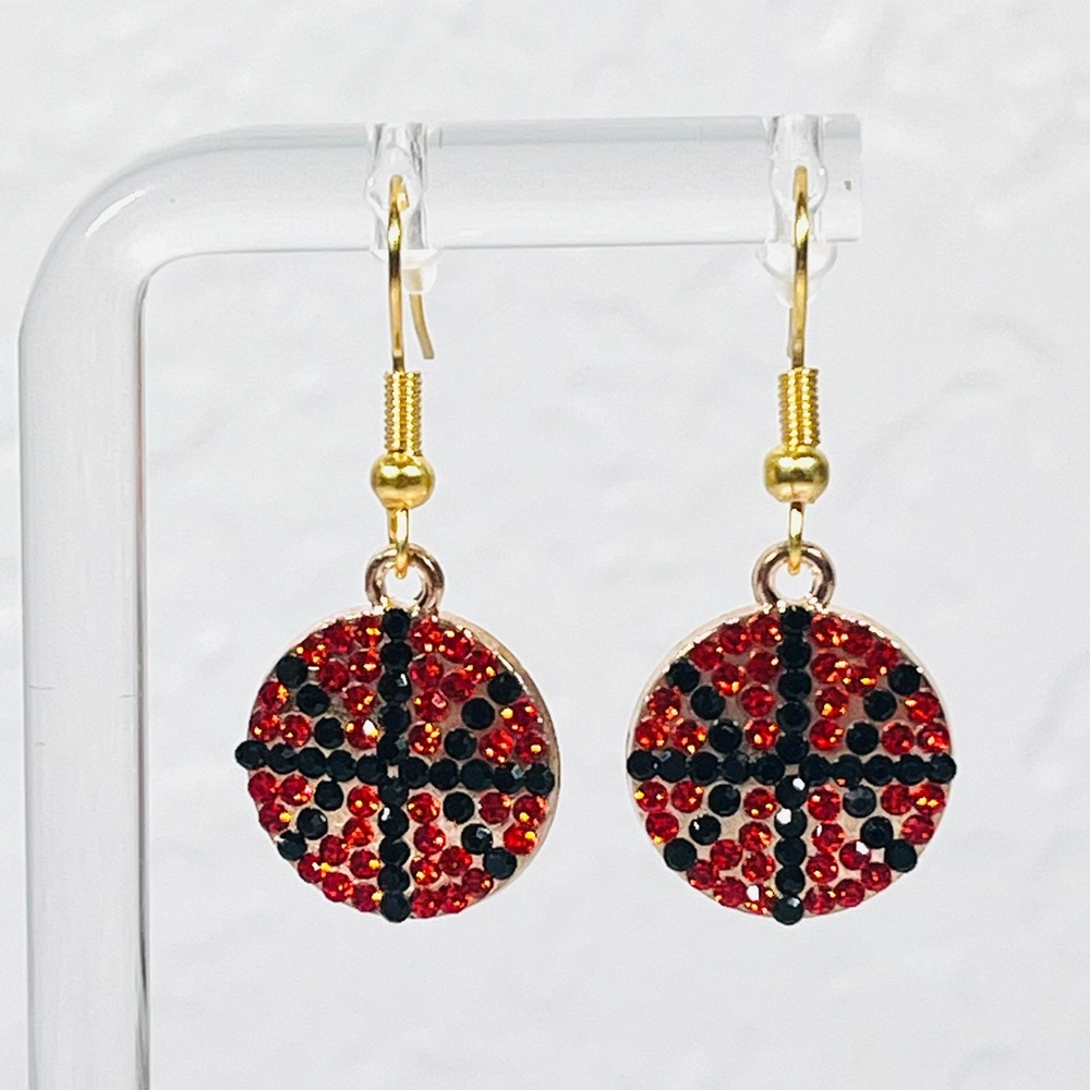 4/$20 Bling Basketball Dangle Earrings